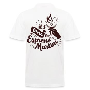 Espresso Martini Design - Männer Poloshirt - Weiß - Hinten - Kai (181cm)