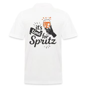 Spritz Cocktail Design – Logo Illustration - Polo Homme - blanc - Dos - Kai (181cm)