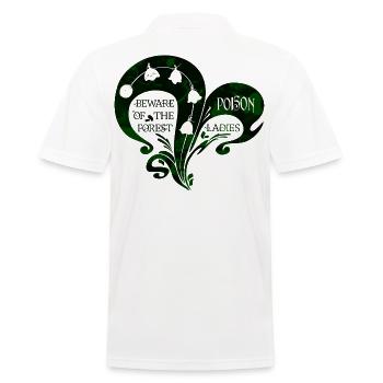 Giftige Waldschönheit – Vintage-Maiglöckchen - Männer Poloshirt - Weiß - Hinten - Kai (181cm)