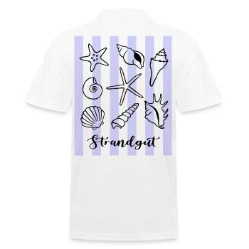 Strandgut Muscheln Seesterne und Krebs - Männer Poloshirt - Weiß - Hinten - Kai (181cm)