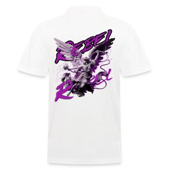 The Violet Rebellion - Männer Poloshirt - Weiß - Hinten - Kai (181cm)