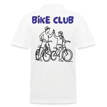 Tracé au trait du club de vélo - Polo Homme - blanc - Dos - Kai (181cm)