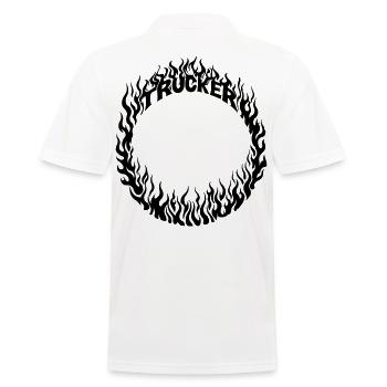 Anneau de feu Trucker détaillé - Couleur changeable - Polo Homme - blanc - Dos - Kai (181cm)