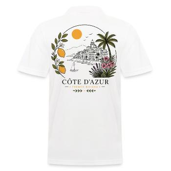 Côte d’Azur Küstenpanorama - Männer Poloshirt - Weiß - Hinten - Kai (181cm)