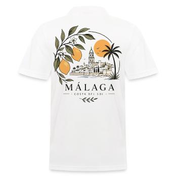 Málaga Küstenparadies - Männer Poloshirt - Weiß - Hinten - Kai (181cm)