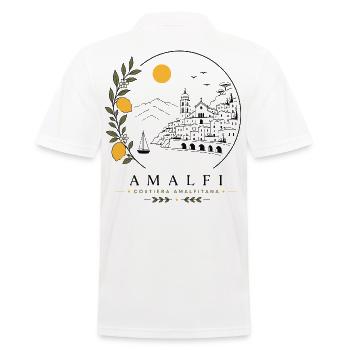 Amalfi Küste - Männer Poloshirt - Weiß - Hinten - Kai (181cm)