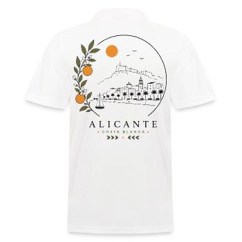 Alicante Küste - Männer Poloshirt - Weiß - Hinten - Kai (181cm)