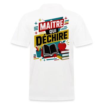 maitre qui dechire  - Polo Homme - blanc - Dos - Kai (181cm)