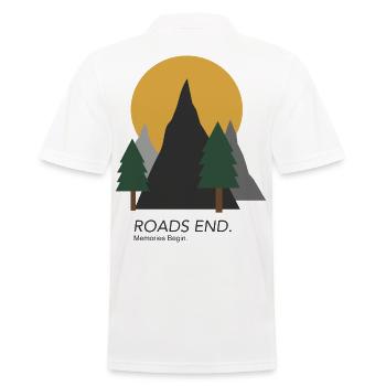 roads end - Men's Polo Shirt - white - Back - Kai (181cm)
