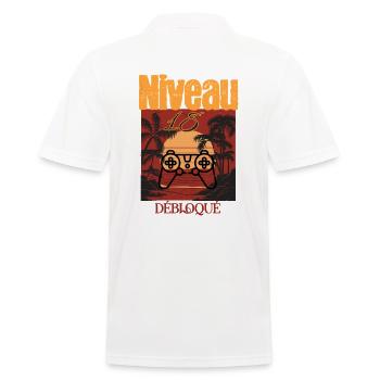 18-jähriges Level freigeschaltet – Gamer-Geschenk - Männer Poloshirt - Weiß - Hinten - Kai (181cm)