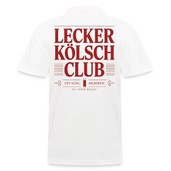 Lecker Kölsch Club Kölle Kölner Bier Brauhaus Köln - Männer Poloshirt - Weiß - Hinten - Kai (181cm)
