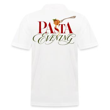 Pasta Evening Pasta Abend - Männer Poloshirt - Weiß - Hinten - Kai (181cm)