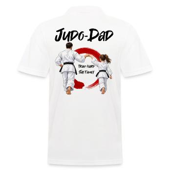 Judo Dad mit Tochter - Männer Poloshirt - Weiß - Hinten - Kai (181cm)