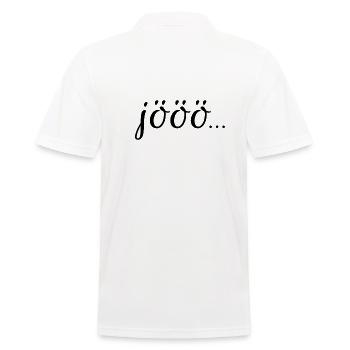 Jö Jöö Jööö niedlich süss herzig Schweiz - Männer Poloshirt - Weiß - Hinten - Kai (181cm)