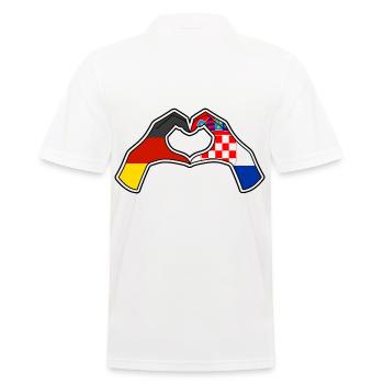 Kroaten Kroate Kroatin Hrvatska Deutschland - Männer Poloshirt - Weiß - Hinten - Kai (181cm)