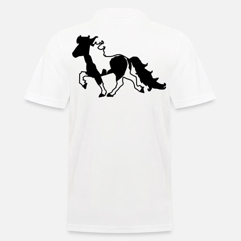 Islandpferd Schecke Reiten Pferde Tölt - Männer Poloshirt - Weiß
