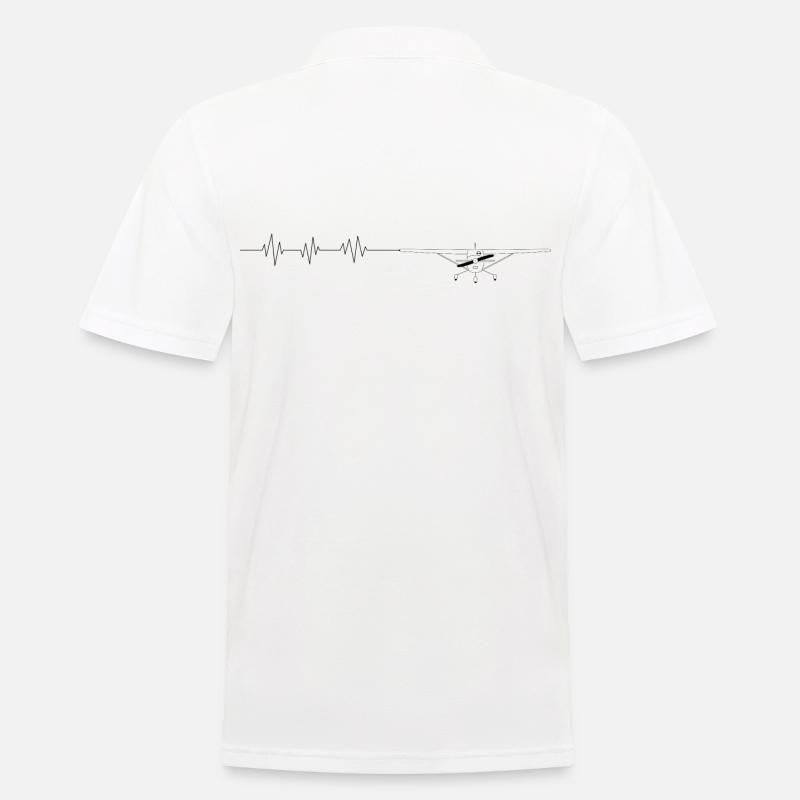 Frequenz Sportflugzeug - Männer Poloshirt - Weiß