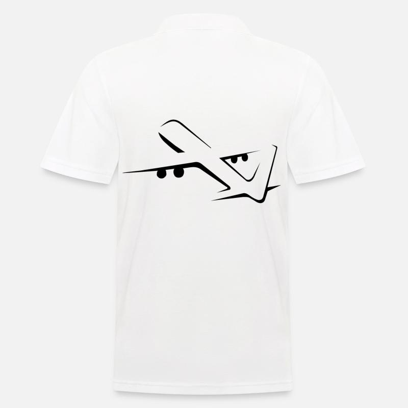 Flugzeug - Männer Poloshirt - Weiß