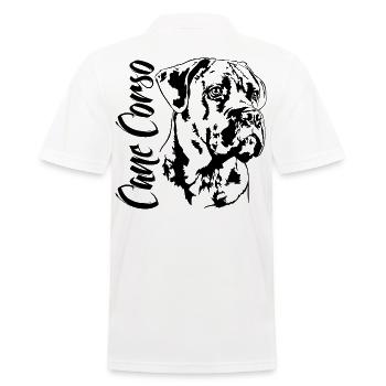 CANE CORSO Portrait Hund Hunde - Männer Poloshirt - Weiß - Hinten - Kai (181cm)