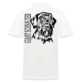Schnauzer géant Portrait chien chiens IGP Wilsigns - Polo Homme - blanc - Dos - Kai (181cm)