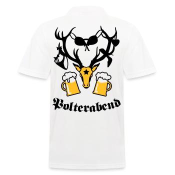 Hirsch Polterabend JGA Bier - Men's Polo Shirt - white - Back - Kai (181cm)