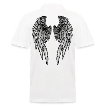 2reborn Angelwings Engelflügel Engel Devil bl - Männer Poloshirt - Weiß - Hinten - Kai (181cm)