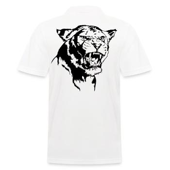 LIONESS Lion Head Lion Mama Animal Safari Wilsigns - Men's Polo Shirt - white - Back - Kai (181cm)