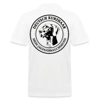 Deutsch Kurzhaar Jagdgebrauchshund Jagdhunde Jagd - Männer Poloshirt - Weiß - Hinten - Kai (181cm)