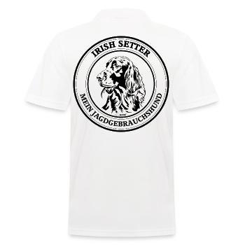 Irish Setter Jagdgebrauchshund Jagdhund Hunde - Männer Poloshirt - Weiß - Hinten - Kai (181cm)
