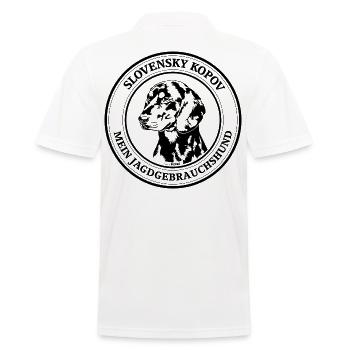 Slovensky Kopov Jagdgebrauchshund Jagdhund Hunde - Männer Poloshirt - Weiß - Hinten - Kai (181cm)