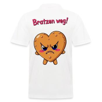 Gingerbread Heart Munich Folk Festival Bratzen Away Saying - Men's Polo Shirt - white - Back - Kai (181cm)
