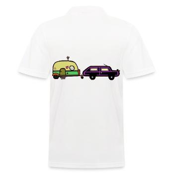 Ferien Reise Camping Wohnwagen Wohnmobil Auto - Männer Poloshirt - Weiß - Hinten - Kai (181cm)