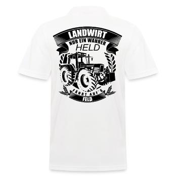Cadeau paysan - domaine de l'agriculture - Polo Homme - blanc - Dos - Kai (181cm)