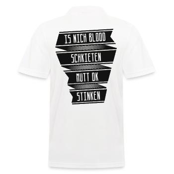 Schkieten Plattdeutsch Spruch Ostfriese Geschenk - Männer Poloshirt - Weiß - Hinten - Kai (181cm)