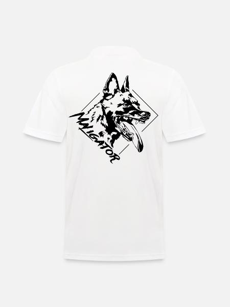 MALIGATOR Belge Malinois chien sport Wilsigns - Polo Homme - blanc