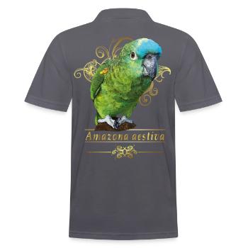 blue-fronted rider - Men's Polo Shirt - charcoal grey - Back - Nico (186cm)