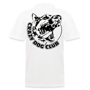 CRAZY DOG CLUB drôle de chien motif dog sport - Polo Homme - blanc - Dos - Kai (181cm)