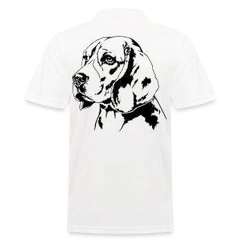 BEAGLE Hundeportrait Hund Hunde Wilsigns Jagdhund - Männer Poloshirt - Weiß - Hinten - Kai (181cm)