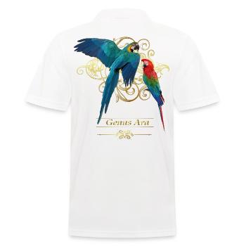 Aras - Männer Poloshirt - Weiß - Hinten - Kai (181cm)