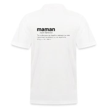 Maman définition - Polo Homme - blanc - Dos - Kai (181cm)