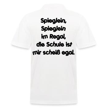 Schule ist egal schulhumor für Abschlussfahrt - Männer Poloshirt - Weiß - Hinten - Kai (181cm)