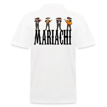 Mariachi band, music mexico shirt gift mexican - Men's Polo Shirt - white - Back - Kai (181cm)