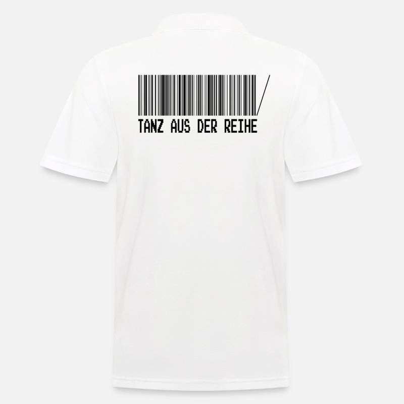 Tanz aus der Reihe,Barcode Querdenker funny Shirt - Männer Poloshirt - Weiß
