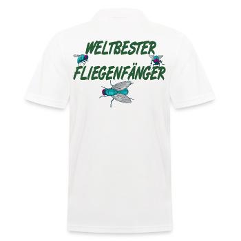 Weltbester Fliegenfänger, Insekten Stubenfliege - Männer Poloshirt - Weiß - Hinten - Kai (181cm)