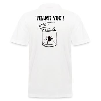 Araignée thank you, animal humour arachnologues - Polo Homme - blanc - Dos - Kai (181cm)