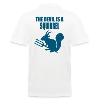 The devil is a squirrel, Devil Squirrel - Men's Polo Shirt - white - Back - Kai (181cm)