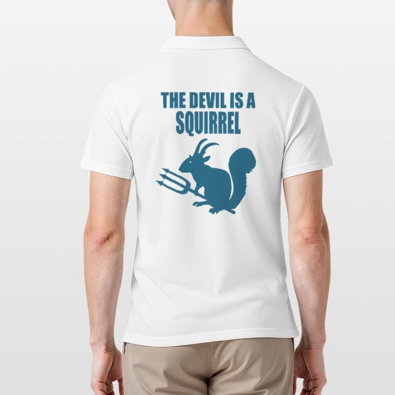 The devil is a squirrel, Devil Squirrel Men's Polo Shirt