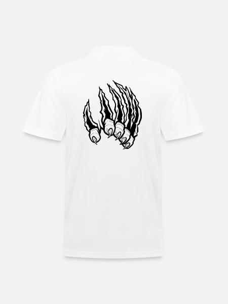 Tiger claws - black and white - Men's Polo Shirt - white