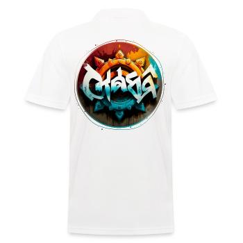 Chakras Graffiti Theme 1 - Men's Polo Shirt - white - Back - Kai (181cm)