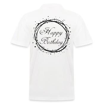 Bon anniversaire - Polo Homme - blanc - Dos - Kai (181cm)